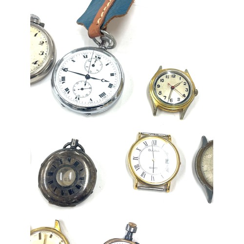 525 - Bag of vintage wrist watches and pocket watches to include Chronograph, Smiths etc