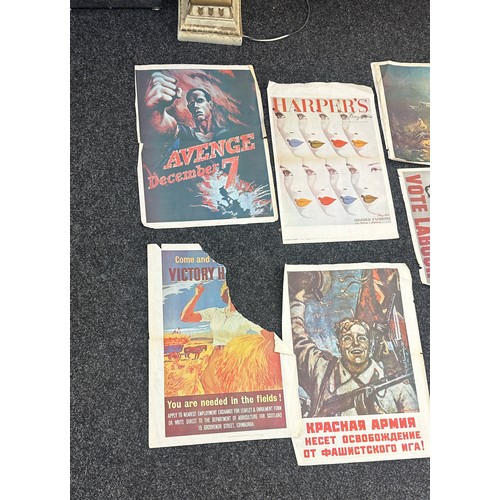 152A - Selection of vintage posters  various scenes and sizes