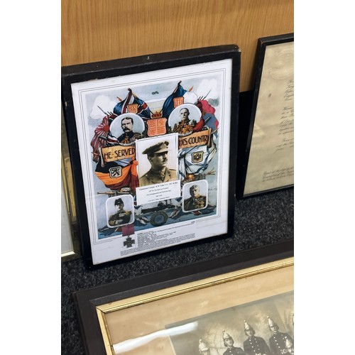 52 - Selection framed military pictures and prints largest frame measures approximately 24 by 20 inches