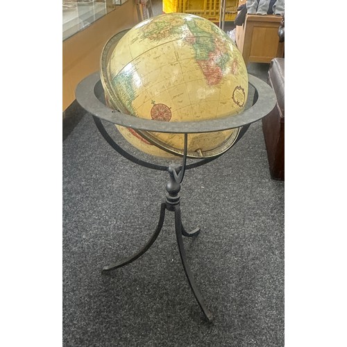 222 - Globe on metal stand overall height  39 inches, Diameter 22 inches