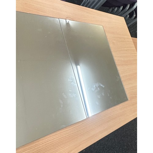 280 - 6 frameless Mirrors, measure approximately 22 by 13.5 inches