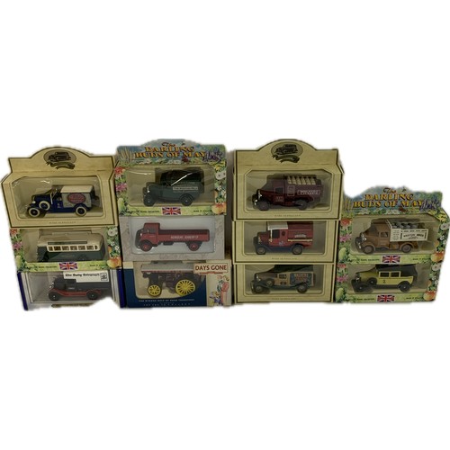 69 - Selection of 11 boxed diecast cars includes advertising etc