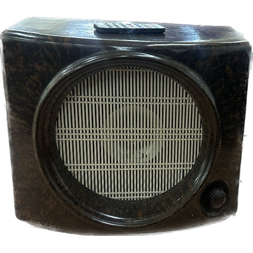 12 - Vintage style bakelite radio/bluetooth speaker with remote - untested