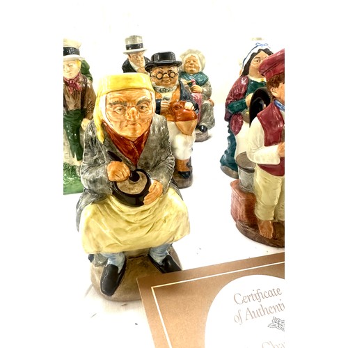 67 - The Charles Dickens Toby jug collection by Franklin porcelain complete set of 12