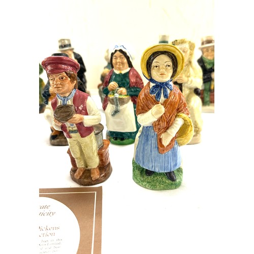 67 - The Charles Dickens Toby jug collection by Franklin porcelain complete set of 12