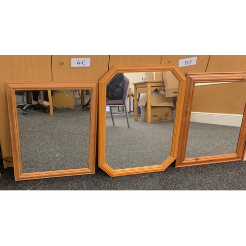 153 - Large selection of assorted framed Mirrors, largest measures approximately 51 inches tall by 15 inch... 