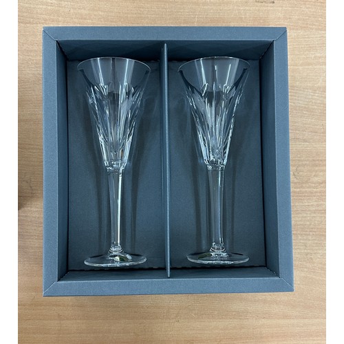 110 - Boxed pair of Waterford Crystal The Millennium Collection To Toast year 2000 flutes