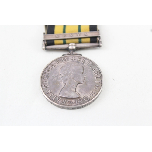 376 - ER.II Africa General Service Medal Kenya Named 23228977 Spr. P.D Perrins R.E