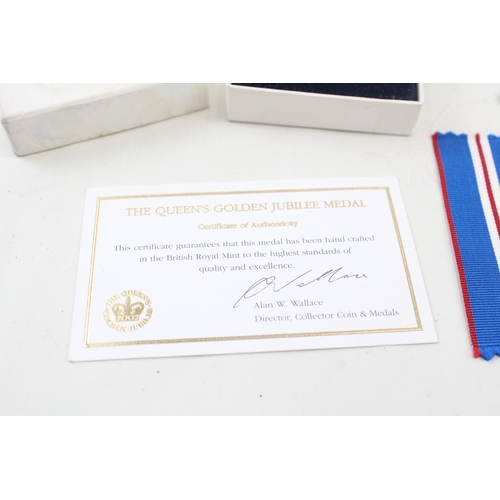 379 - Boxed ER.II Queens Golden Jubilee Medal with C.O.A