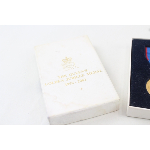 379 - Boxed ER.II Queens Golden Jubilee Medal with C.O.A