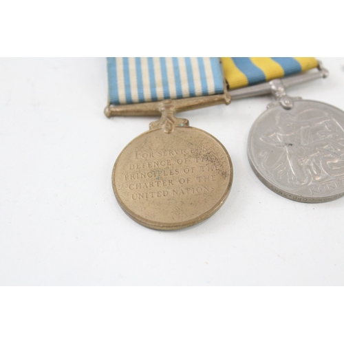 388 - ER.II Mounted Korea Medal Pair Queens Korea Named P/SSX.890470 G.B