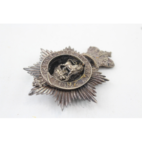 392 - Victorian White Metal Military Cap Badge