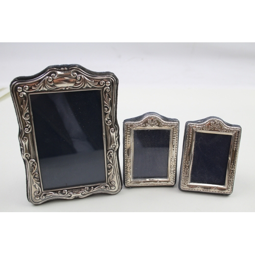 40 - 3 x .925 sterling photograph frames