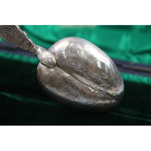 46 - .925 sterling spoon w/ fitted case