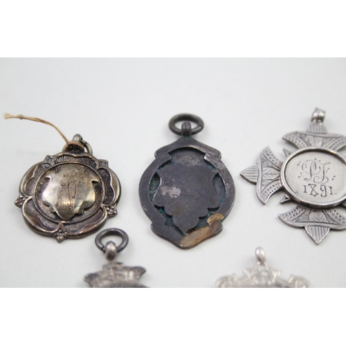 48 - 8 x .925 sterling fobs / medallions