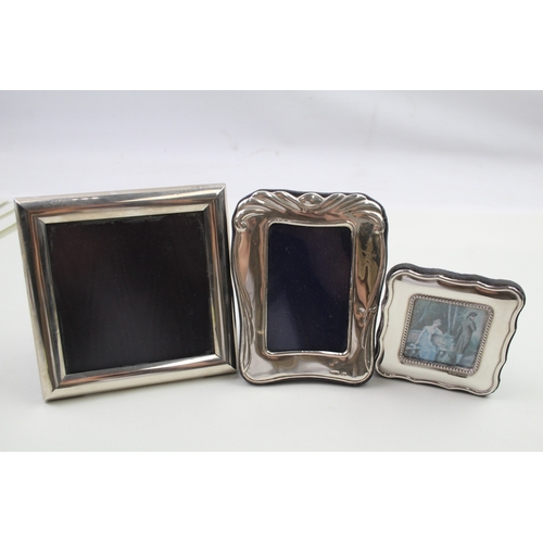 53 - 3 x .925 sterling photgraph frames