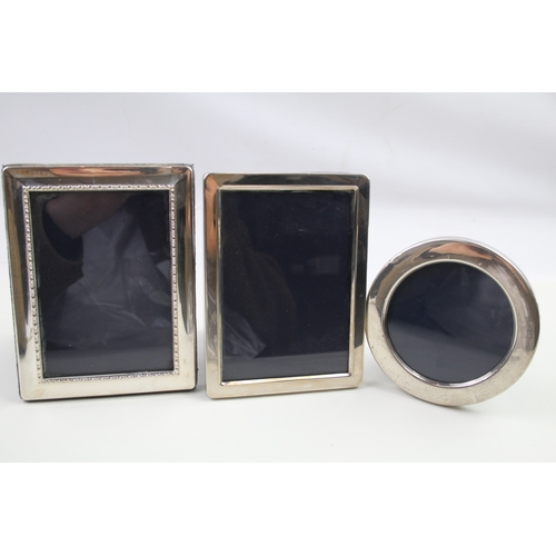 56 - 3 x .925 sterling photograph frames