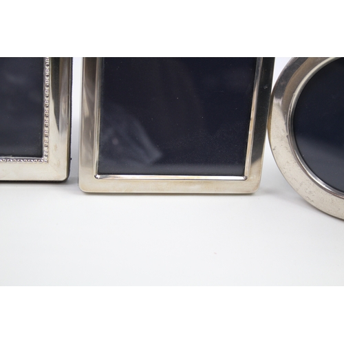 56 - 3 x .925 sterling photograph frames