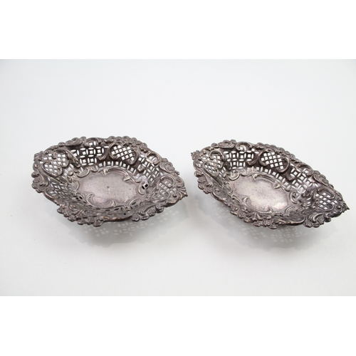 58 - 2 x .925 sterling bon bon dishes