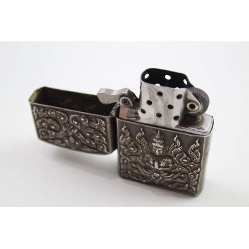 60 - .925 sterling cased cigarette lighter