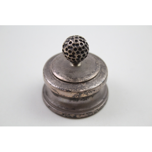 61 - .925 sterling weighteed gold small trophy / paperweight