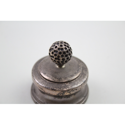 61 - .925 sterling weighteed gold small trophy / paperweight