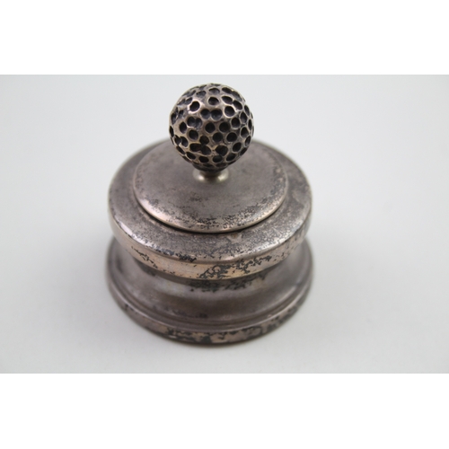 61 - .925 sterling weighteed gold small trophy / paperweight