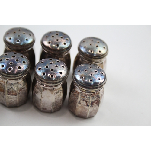 65 - 7 x .925 sterling salt / pepper shakers & bon bin dish