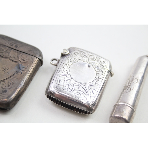 68 - 4 x .925 sterling silver tobacciana