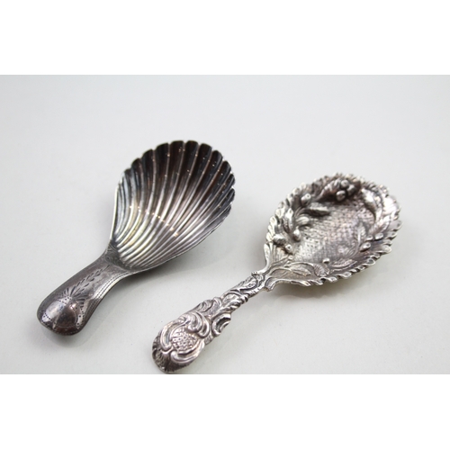 72 - 2 x .925 sterling caddy spoons inc gerogian etc