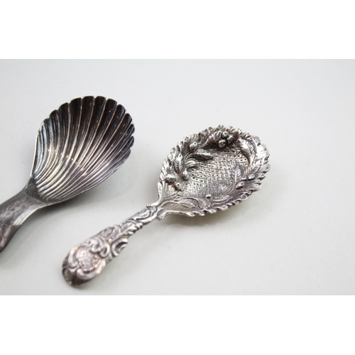 72 - 2 x .925 sterling caddy spoons inc gerogian etc