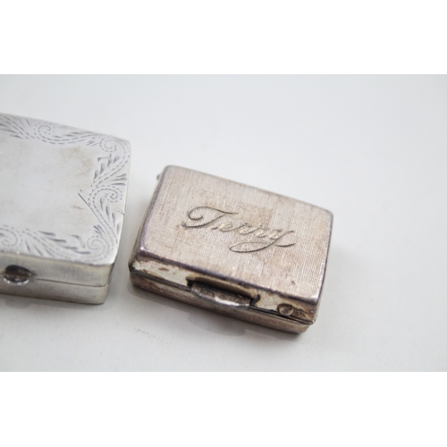 78 - 4 x .925 sterling silver pill / trinket boxes