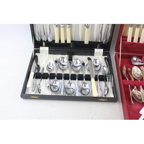 2 - Cutlery Sets Viners 24 Piece / Webber & Hill 45 Piece x2 5432g