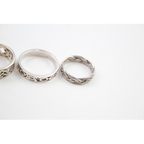 282 - Six silver Celtic style rings (37g)