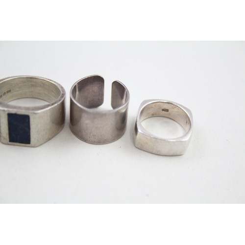 283 - Five silver minimalist rings (54g)