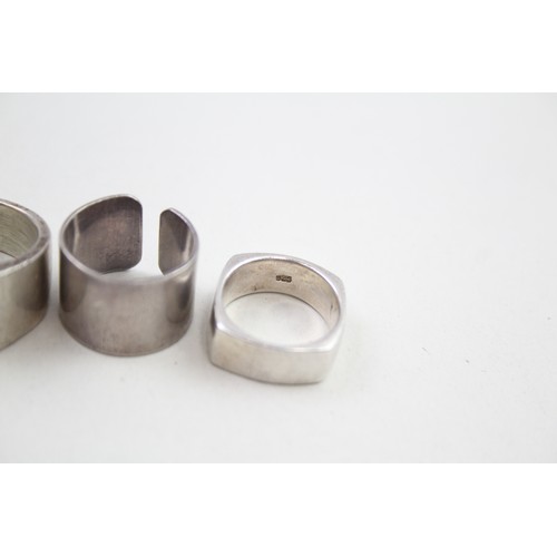 283 - Five silver minimalist rings (54g)