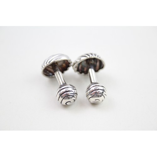 320 - A pair of silver cufflinks by Tiffany and Co (23g)