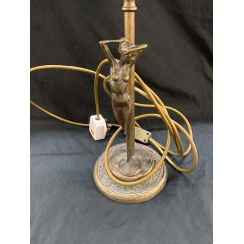 275 - Art deco style lady lamp overall height 20 inches tall- untested