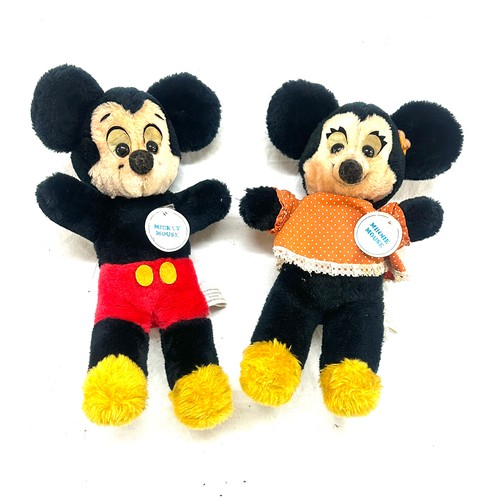 45 - Two vintage ' Mickey and Minnie mouse' teddies, approximate height 9.5 inches