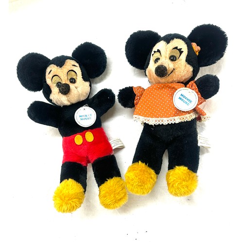 45 - Two vintage ' Mickey and Minnie mouse' teddies, approximate height 9.5 inches