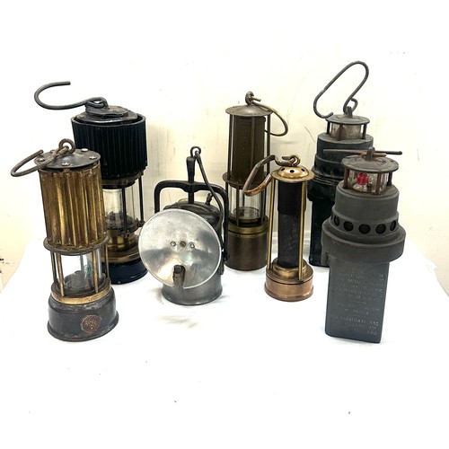 54 - Selection of antique and later miners lamps