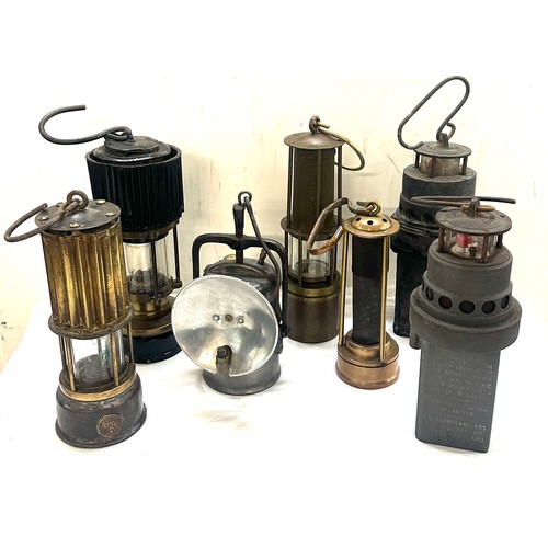 54 - Selection of antique and later miners lamps