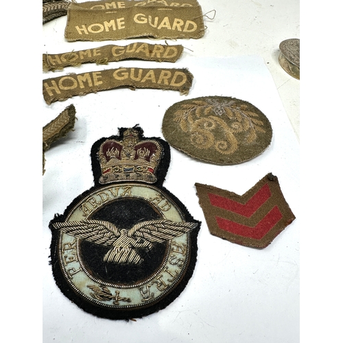 368 - selection of military cloth badges etc