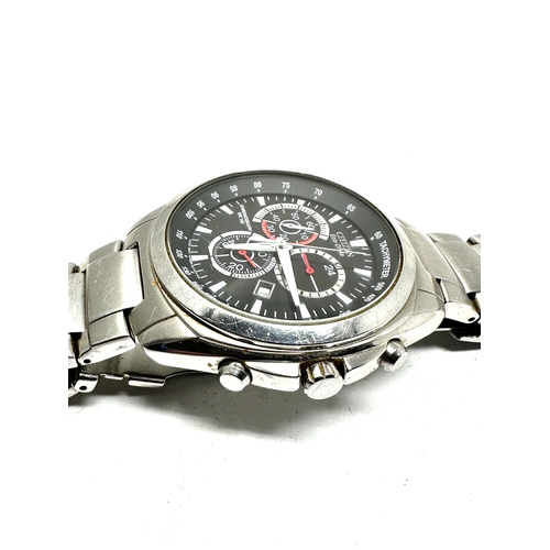 433 - Gents Citizen eco drive chronograph wr100 wristwatch the watch is ticking