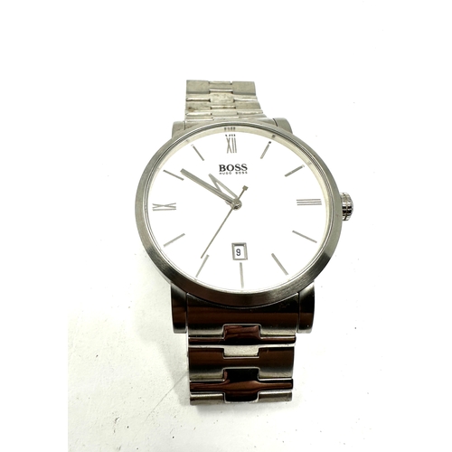 434 - Hugo Boss  Date Swiss Made Quartz Men’s Wristwatch untested possibly needs new battery