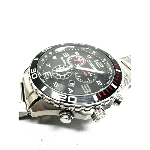 435 - Gents citizen eco drive chronograph wristwatch the watch is ticking