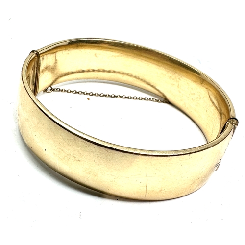 116 - Vintage 9ct 1/5 gold plated bangle weight 43g