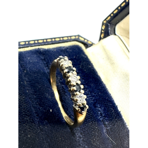 119 - 9ct gold sapphire & diamond ring weight 1.6