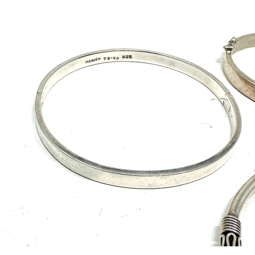 267 - 3 vintage silver bangles weight 49g