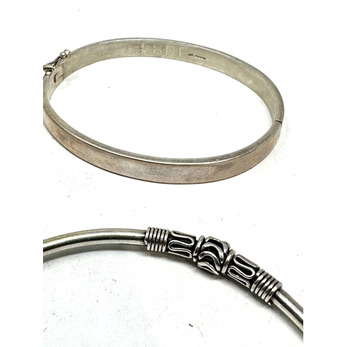 267 - 3 vintage silver bangles weight 49g